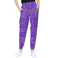 Ugly Funny Monster Bird Illustration Motif Random Pattern Bk Women s Tapered Pants