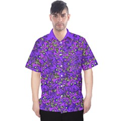 Ugly Funny Monster Bird Illustration Motif Random Pattern Bk Men s Hawaii Shirt