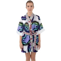 Solana Half Sleeve Satin Kimono 