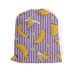 Pattern Bananas Fruit Tropical Seamless Texture Graphics Drawstring Pouch (2xl) by Bedest