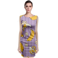 Pattern Bananas Fruit Tropical Seamless Texture Graphics Classic Sleeveless Midi Dress by Bedest