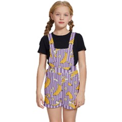 Pattern Bananas Fruit Tropical Seamless Texture Graphics Kids  Short Overalls by Bedest