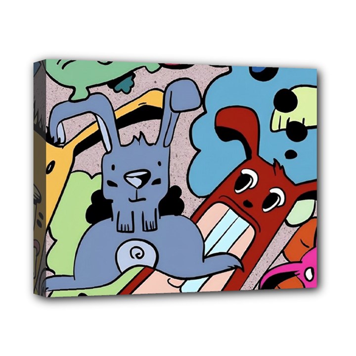 Graffiti Monster Street Theme Canvas 10  x 8  (Stretched)