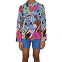 Graffiti Monster Street Theme Kids  Long Sleeve Swimwear View1