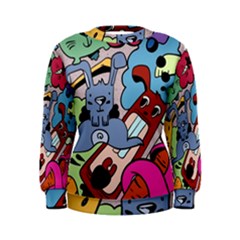 Graffiti Monster Street Theme Women s Sweatshirt by Bedest