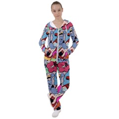 Graffiti Monster Street Theme Women s Tracksuit by Bedest