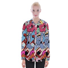 Graffiti Monster Street Theme Womens Long Sleeve Shirt