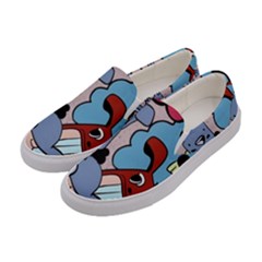 Graffiti Monster Street Theme Women s Canvas Slip Ons by Bedest