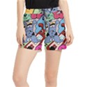 Graffiti Monster Street Theme Women s Runner Shorts View1