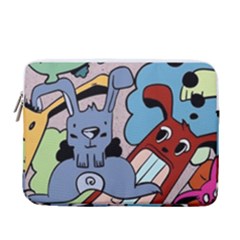 Graffiti Monster Street Theme 13  Vertical Laptop Sleeve Case With Pocket