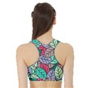 Pattern Leaves Background Nature Sports Bra with Border View2