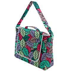 Pattern Leaves Background Nature Box Up Messenger Bag by Proyonanggan