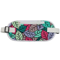 Pattern Leaves Background Nature Rounded Waist Pouch by Proyonanggan