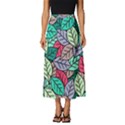 Pattern Leaves Background Nature Classic Midi Chiffon Skirt View1