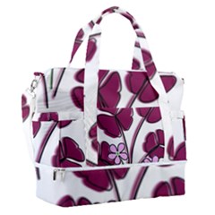 Flowers Pattern Background Nature Sports Shoulder Bag With Shoes Compartment by Proyonanggan