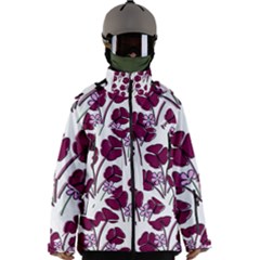 Flowers Pattern Background Nature Men s Zip Ski And Snowboard Waterproof Breathable Jacket by Proyonanggan