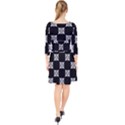 Floral Pattern Repeat Seamless Quarter Sleeve Front Wrap Dress View2