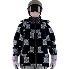 Floral Pattern Repeat Seamless Women s Zip Ski And Snowboard Waterproof Breathable Jacket