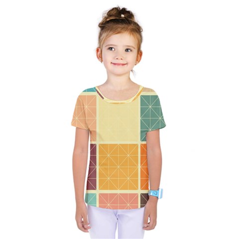 Square Cube Shape Colourful Kids  One Piece T-shirt by Proyonanggan