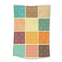 Square Cube Shape Colourful Small Tapestry by Proyonanggan