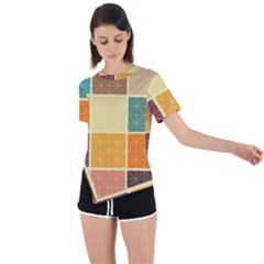 Square Cube Shape Colourful Asymmetrical Short Sleeve Sports T-shirt by Proyonanggan