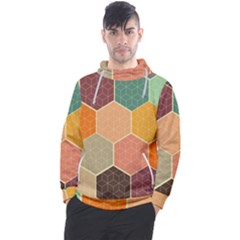 Abstract Hex Hexagon Grid Pattern Honeycomb Men s Pullover Hoodie by Proyonanggan