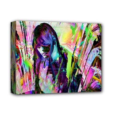 In Orbit Prismatic Deluxe Canvas 14  X 11  (stretched) by MRNStudios