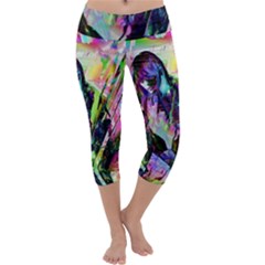 In Orbit Prismatic Capri Yoga Leggings by MRNStudios