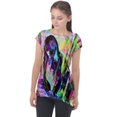 In Orbit Prismatic Cap Sleeve High Low Top by MRNStudios