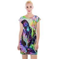 In Orbit Prismatic Cap Sleeve Bodycon Dress by MRNStudios