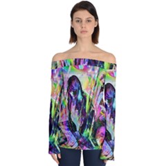 In Orbit Prismatic Off Shoulder Long Sleeve Top by MRNStudios