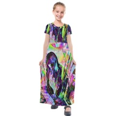 In Orbit Prismatic Kids  Short Sleeve Maxi Dress by MRNStudios