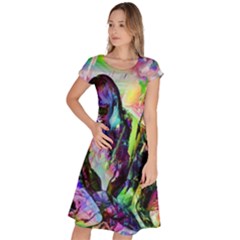 In Orbit Prismatic Classic Short Sleeve Dress by MRNStudios