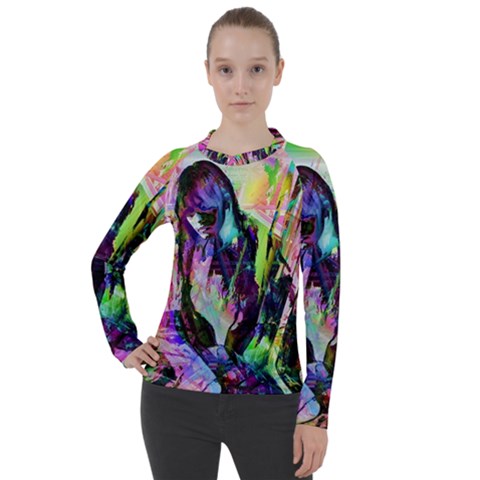 In Orbit Prismatic Women s Pique Long Sleeve T-shirt by MRNStudios