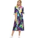 In Orbit Prismatic Bow Sleeve Chiffon Midi Dress View1