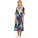 In Orbit Prismatic Bow Sleeve Chiffon Midi Dress View2