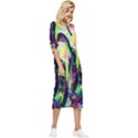 In Orbit Prismatic Bow Sleeve Chiffon Midi Dress View3