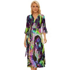 In Orbit Prismatic Midsummer Wrap Dress by MRNStudios