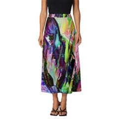 In Orbit Prismatic Classic Midi Chiffon Skirt by MRNStudios