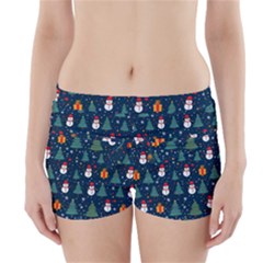 Snow Snowman Tree Christmas Tree Boyleg Bikini Wrap Bottoms by Ravend