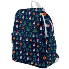 Snow Snowman Tree Christmas Tree Top Flap Backpack by Ravend