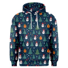 Snow Snowman Tree Christmas Tree Men s Overhead Hoodie by Ravend