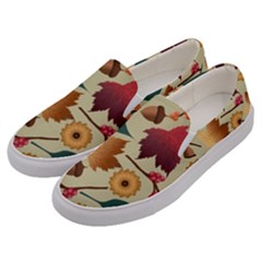 Autumn Leaves Colours Season Men s Canvas Slip Ons by Ravend