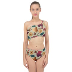 Autumn Leaves Colours Season Spliced Up Two Piece Swimsuit by Ravend