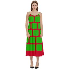 Keyboard Keys Computer Input Pc Casual Spaghetti Strap Midi Dress by Ravend