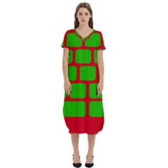 Keyboard Keys Computer Input Pc T-shirt Midi Dress With Pockets by Ravend