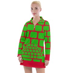 Keyboard Keys Computer Input Pc Women s Long Sleeve Casual Dress by Ravend