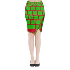 Keyboard Keys Computer Input Pc Midi Wrap Pencil Skirt by Ravend