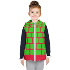 Keyboard Keys Computer Input Pc Kids  Hooded Puffer Vest