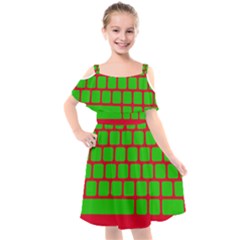 Keyboard Keys Computer Input Pc Kids  Cut Out Shoulders Chiffon Dress by Ravend